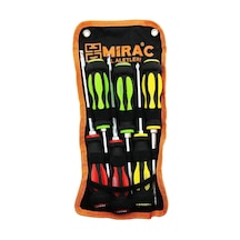 Bez Çantalı Renkli - Kauçuk Kaplama Saplı Darbeli 6lı Set Çift Taraflı Tornavida Takımı 5570 Bez Çantalı Renkli - Kauçuk Kaplama Saplı Darbeli 6lı Set Çift Taraflı Tornavida Takımı 5570