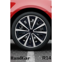 Toyota Starlet 14 İnç Jant Kapağı 4 Adet Siyah Gri C105 Rand