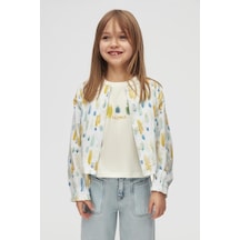 Nk Kids Kız Ceket 25ynk38543 Ekru-mavi Ekru - Mavi