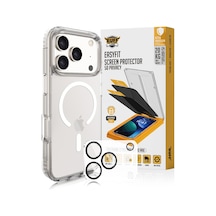 Buff Apple Uyumlu iPhone 17 Pro Max - MagSafe Kılıf + Ekran Koruyucu + Lens Koruyucu Privacy