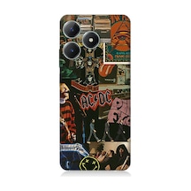 Realme Note 50 Uyumlu Rock Posterleri  Desenli Silikon Kılıf