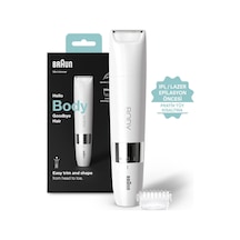 Braun Body Mini Trimmer Bs1000 Vücut Tüy Kesme Makinesi + Düzeltici Tarak, Pil Ve Temizleme Fırçası