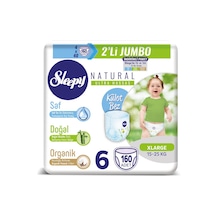 Sleepy Natural Külot Bez 6 Numara Xlarge 2'li Jumbo 160 Adet 8'li