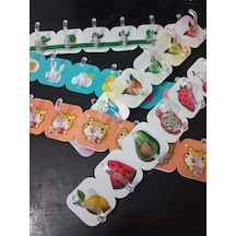 Kendinden Yapışkanlı Güçlü Figür Desenli 5'li Askılık - Kapı Arkası Mutfak Duvar Banyo Plastik Çok R Diğer