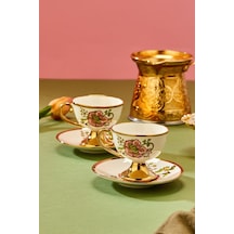 Cooker Gülpare 2 Kişilik 90 Ml Porselen Kahve Fincan Takımı Ckr3868 Pembe