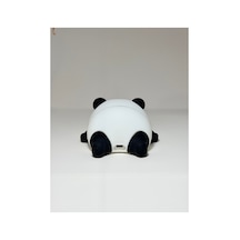 Panpo - Panda Figürlü Şarjlı Silikon Gece Lambası 3 Kademe Dokunmatik Usb-c Siyah-beyaz Siyah-beyaz