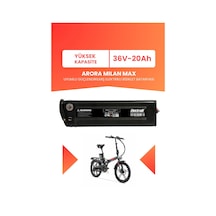 Arora Mılan Max Uyumlu 36v 20ah Elektrikli Bisiklet Bataryası Siyah