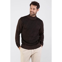 Çizgi Triko Erkek Çelik Örgü Yarım Balıkçı Triko Kazak 4609B Kahv Kahverengi Çizgi Triko Erkek Çelik Örgü Yarım Balıkçı Triko Kazak 4609B Kahv Kahverengi