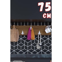 Geyik 15 Kancalı Mutfak Askısı 3'lü Set 71,4x19 Cm - Şık Tasarım, Çok Amaçlı Düzenleyici Ve Yer Tasarrufu 75 Cm