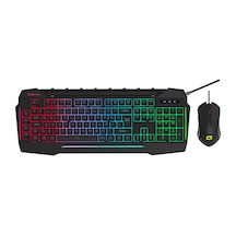 Quantum Dualstrike Kablolu Usb Q Trk Rgb Gamıng Klavye - Mouse Set
