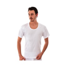 3 Adet Tutku 0104 Beyaz Yarım Kol Ribana Fanila Beyaz