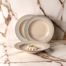 Güral 6 Adet 22 Cm Çukur Yemek Tabağı Reaktif Agate Diğer
