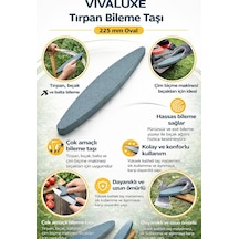 Vıvaluxe Tırpan Bileme Taşı 225 Mm Oval, Tırpan, Bıçak, Çim Biçme Makinesi Ve Balta İçin Dayanı