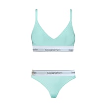Giorgina Ferri 2 Li Set Kadın Günlük Kullanıma Uygun Spor Sütyen+ Tanga Külot Kelly
