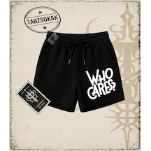 Tarzsokak Gotik & Grunge Streetwear Who Cares Unisex Şort Siyah