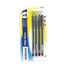 Pensan Tükenmez Kalem Pen Tech 0.7 Mm Kırmızı 2228 Çok Renkli