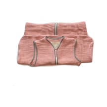 Yorni Pembe Yazlık Ve Mevsimlik 4 Kat Müslin Torba Uyku Tulum Pembe