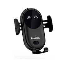Prestigegoods Akıllı Kızılötesi Sensör Araç Tutucu, Kablosuz Siyah Şarj Cihazı, Hızlı Şarj, 10w, Telefon Tutucu