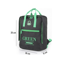 Benetton Green Okul Sırt Çantası Siyah 03806