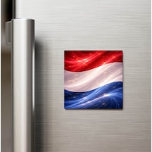 Hollanda Netherlands Abstract Ülke Bayraklı Buzdolap Magneti - 9x9 Cm