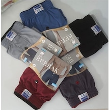 3 Adet Berrak 1099 Düğmeli Erkek Penye Boxer Çok Renkli (555942109) Çok Renkli