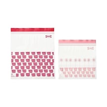 Ikea Istad Kilitli Buzdolabı Poşeti 50'li 25 X 24 Cm / 21 X 19 Cm Kırmızı Pembe