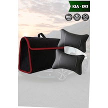 Kia Ev3 Uyumlu Siyah Renk Bagaj Çantası Koltuk Yastığı Lüks Model