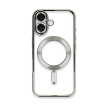 Apple iPhone Uyumlu 16 Plus Kılıf Kross Magneticsafe Kapak - Gümüş İtdark3627