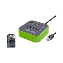 Hadron Hdx7006 Usb Hub 3 Port +Tf &Sd&Card Reader