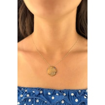 14 Ayar Altın Nazarlık Kolye Ayetel Kürsi Yazılı Kolye 26 Mm 001