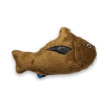 Peluş Balık Figürlü Kedi Oyuncağı Kahverengi