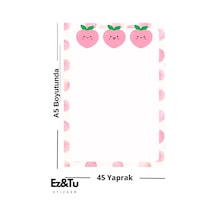 Tatlı Şeftaliler A5 Defter 45 Yaprak Pastel Koleksiyon Çok Renkli