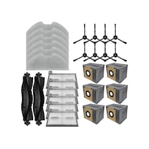 Synodicmonth Eufy X8 Pro/x8 Pro Ses Robot Süpürge Yedek Parçaları Ana Fırça Yan Fırça Filtre Toz Torbası Paspas Bezi