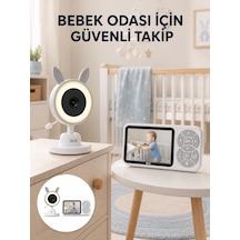 Karşılıklı Sesli Bebek Kamerası 4x Zoom Sıcaklık Sensörlü Yeni Nesil - Lisinya