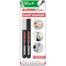 Alpino Crea+ Paint Marker Tüm Yüzeyler İçin Boyama Markörü Siyah-