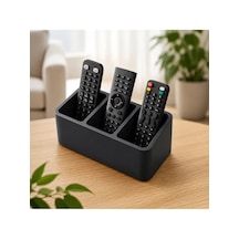 Veriqo 3d 3 Bölmeli Kumanda Düzenleyici Standı Masaüstü Kumandalık Tv Klima Medya Kumandası Organizer Siyah