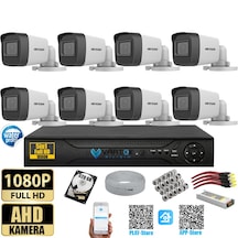 Hikvision 2 Mp 8 Kameralı Tak Çalıştır Hazır Kamera Seti