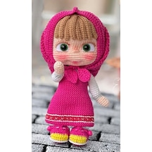 Amigurumi Masha Bebek Oyuncak Masha İle Koca Ayı Karakteri