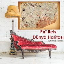 Piri Reis Dünya Haritası Statik Kağıt Tahta