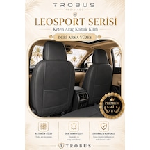 Vw Passat B8 2015 Sonrası Uyumlu Leosport Serisi Siyah Ortopedik Keten Koltuk Kılıfı