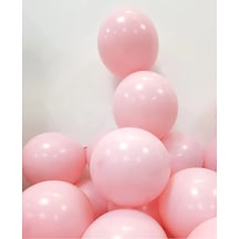 40 Adet Pembe Soft Makaron Pastel Renk Mat Balon
