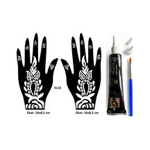 Hint Kınası Ve Şablonla Geçici Dövme Yapma Seti Set 53