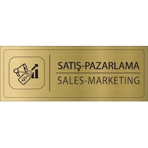 Mayeka Satış Pazarlama İsimlik Altın Metal Kapı İsimliği Levhası Yönlendirme Tabelası