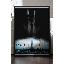 Half Life Siyah Ahşap Çerçeveli Poster, Dekoratif Oyun Duvar Tablosu