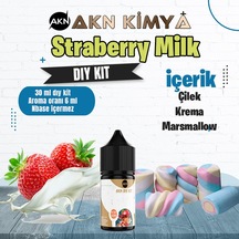 Strawberry Milk Dıy Kit Çilek Süt Gıda Aroması %20 Oranda Aroma İçerir Hazır Değildir 30 Ml