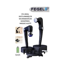 Fegel Fg-2024 Profesyonel Katlanabilir & Soğuk Masaj Aleti Siyah Açık Bej