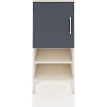 Arges Komodin 3 Raflı Tek Kapaklı 44x30x96 Aytaşı-antrasit Aytaşı