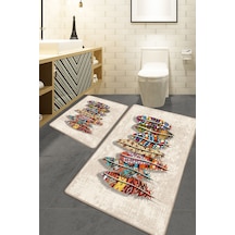 Chilai Home Rovny 2'li Set Banyo Halısı Djt Renkli