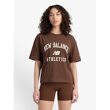 New Balance Nb Lıfestyle Women T-shırt Kadın Kahverengi T-shirt - Wnt1402