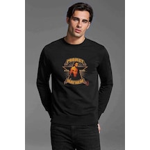 Project We Mayhem Club In Tyler Baskılı Siyah Erkek Örme Sweat (528894264)